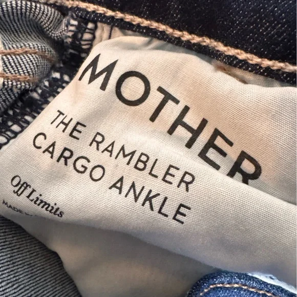 Mother the Rambler Cargo Dark Blue Jeans